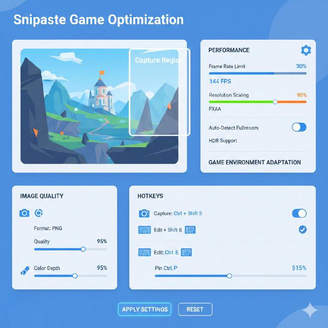 游戏截图优化配置与设置