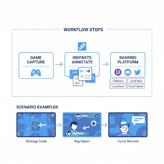 游戏画面捕获与分享工作流