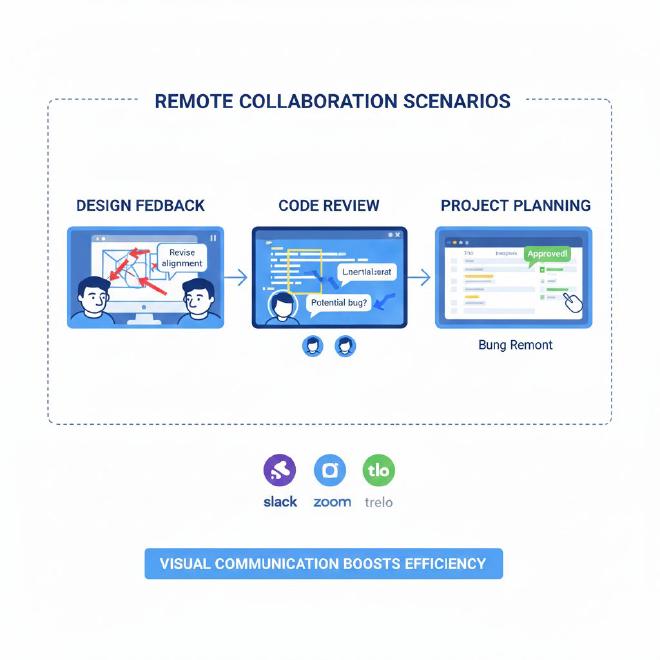 远程协作中的视觉化沟通场景