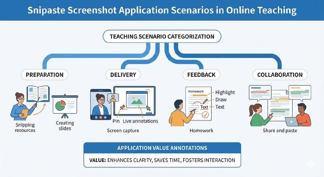 在线教学中的截图应用场景