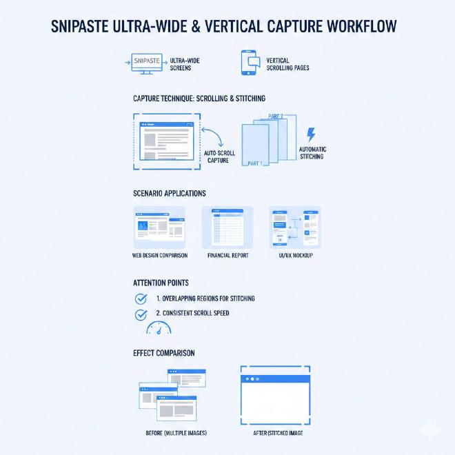 超宽屏与纵向长图捕获工作流