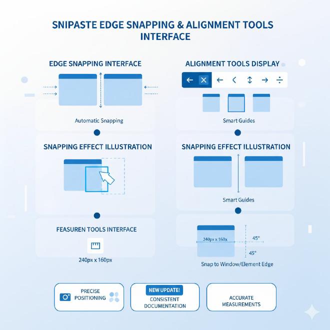 边缘吸附功能与对齐工具界面