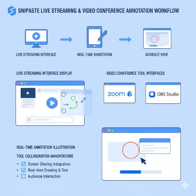 直播与视频会议标注工作流